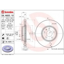 Brembo Zengemtx Ön Fren Aynasi Hali A4 8ec 2.0 Tdi 06- A4 8k2 A4 Ant 8k5 1.8 Tfsi/1.8 Tfsi Quattro/2.0 Tfsi/2.0 986479467-DF4866S