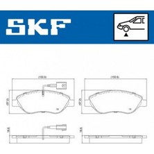 Skf Zengemtx Ön Fren Balatasi Fişli Fiat Bro Ii 08-14 Egea Hb 15- Alfa Romeo Mito 08-15 Lancia Delta Iii 08-14 1.3d Mtj 1.4tb 1.6d Mtj 1.9d Mtj 2.0d Mtj Büyük Tip