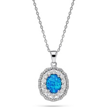 Servi 925 Ayar Gümüş Fiore Opal Kolye