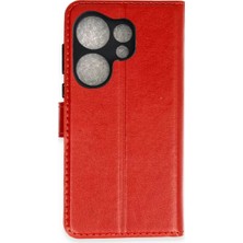 Verto Newface Tecno Camon 20 Prime Trend S Plus Kapaklı Kılıf - Kırmızı
