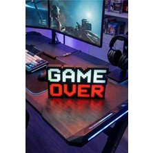 Game Over Aydınlatmalı Dekoratifli Tablo (Adaptör Dahil)