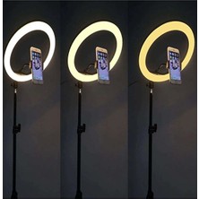 10 Inç Ring Light 5500K Youtuber LED Işıklı 2.1 Metre Tripod Selfie Makyaj Işığı