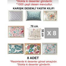 Özkent Ev Tekstil Yastık Kılıfı Desenli 8 Adet
