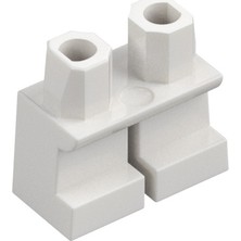 LEGO Minifigür Parçaları: Short Legs, Kısa Bacak, Kısa Ayak: 41879 White - Beyaz