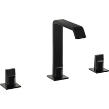Artema A4278439 Suit Lavabo Bataryası 3 Delikli Parlak Siyah