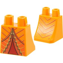 LEGO Minifigür Parçaları: Legs Modified Decorated, Bacak, Ayak, Etek: 36036PB079