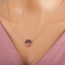 Avensyy 925 Ayar Gümüş Rose Hayat Ağacı Kadın Kolye