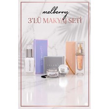 Melberry Cosmetics 3'lü Makyaj Seti -Fondöten -Makyaj Bazı - Kaş Waxı