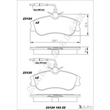 Zengemtx Ön Balata Partner-Berlingo 07/96 - Xsara 04/97 - P306 05/93-05/01 Fişli