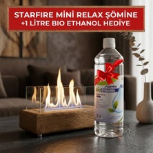 Starfire Mini Relax Masaüstü Şömine + 1 Litre Bioethanol Yakıt Hediye