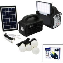 MiraLive 3ın1 - Solar 2in1 Sabit+Oynar Başlı El Feneri - Radyo - Mp3 Bluetooth - Usb/ Tf Port - 4 Parça  Ampul Kablolu - Powerbank (K95)