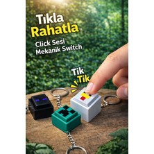 3'lü Minecraft Clicker Anahtarlık/mekanik Switchli/stres Oyuncağı