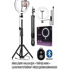 Blueline Store 10 Inç Ring Light 5500K Youtuber LED Işıklı 2.1 Metre Tripod Selfie Makyaj Işığı
