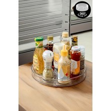 Empressco Evalins Rotara 360 Derece Döner Organizer - Şeffaf Baharat ve Sos Düzenleyici 23,5 cm - Fiyatı, Yorumları