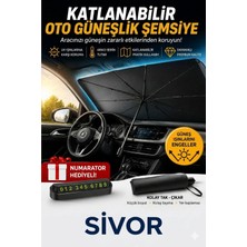 Renault Megane Uyumlu Katlanabilir Oto Güneşlik Şemsiye Araç Içi Koruma Perdesi – Numaratör Hediyeli