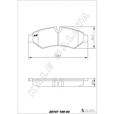 Zengemtx Fren Balatasi Arka Mercedes Sprinter B907 B910 Tek Teker