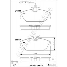 Zengemtx Balata Ön 25-Espace Ii-Megane I-Laguna I-Scenic-Safrane I-Ii-Sport Spider 93 -