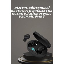 Marsilyan Kulaklık Dijital Göstergeli Bluetooth Bağlantılı Kablosuz Kulak Içi Mikrofonlu Dokunmatik Kontrol