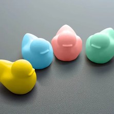 MurayTekno Bebek Banyo Ördeği Duyusal Banyo Oyuncağı Renkli Mini Ördek Çocuk Banyo Oyuncağı ( 4 Adet )(Mavi)