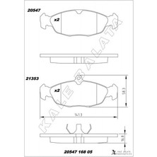 Zengemtx Ön Balata Astra F-Corsa A B -Vectra A-Tigra- 94-00 Combo 1.4-1.6i-1.7 D 92-00 GDB1040