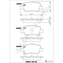 Zengemtx Arka Fren Balata Toyota Auris. Corolla 1.33L 1.6l 1nr-Fe 1zr-Fae NRE180 ZRE181 ZRE185 12- 1.4l 1nd-Ftv D-4d NDE150 NDE180 07-