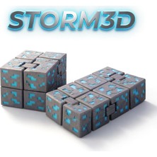 Storm 3D Minecraft-Elmas Blok Stres Küpü-Sonsuzluk Küpü