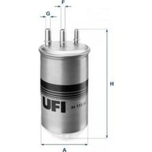 Ufi Zengemtx Yakit Filtresi Logan 01-06 Sandero 08- Duster 10- Clio Symbol Ii 05- 1.5dci K9K