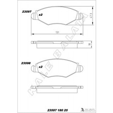 Zengemtx Ön Fren Balatasi Peugeot P206 1.4 1.6 09/98- P306 1.4 1.6 5/93-