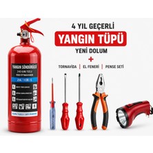 Toptancı Amca Trafik Seti Yönetmeliğe Tuvtürke Uygun Her Araca Zorunlu Set Pense Tornavida Yangın Tüpü 1kg  Kontrol Kalemi