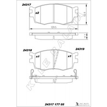 Zengemtx Ön Fren Balata Hyundai Accent Era 1.4l 1.6l Benzinli 06-10 1.5l Crdi Dizel 06- / I20 1.4l D4FC Crdi Dizel 08- / Kia Rio 1.4l 1.6l Benzinli 05- 1.5l Crdi 06-