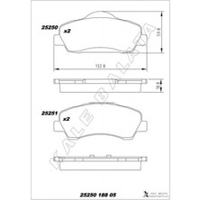 Zengemtx Ön Fren Balatasi Peugeot P301 12- P308 13- Citroen C-Elysee 12- C4 14- 266MM