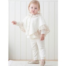 Mymio Bisiklet Yaka Uzun Kollu Kız Bebek Bluz, Bolero ve Pantolon 3'lü Takım