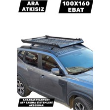 Ankara Tavan Port Ankaratavanport Atp Duster Tavan Sepeti 100X160 Ebat (Ara Atkısız) (Duster) Yazılı Komple Çelik Mat Siyah Ara Atkısız