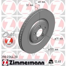 Zimmermann Zengemtx Fren Diski On Jaguar Xj X351 Xj X350 X358 Xf I X250 S-Type Ii X200 F-Type X152
