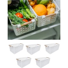 Empressco Kitchen Dream Beyaz 5 Adet Çok Amaçlı Plastik Tutacaklı Organizer Sepet , Dolap Içi & Çekmece & Banyo Düzenleyici - Fiyatı, Yorumları