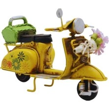 Avensyy Dekoratif Metal Scooter Önü Sepetli