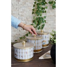 Empressco Evle ERB30T7 Yuvarlak Kutu Ø140, Topuz Kulp, 3 Lü Set, Bird Cage - Fiyatı, Yorumları