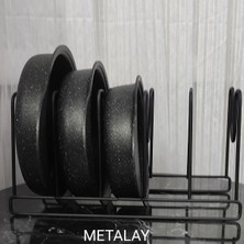 Empressco Metalay Metal Siyah Tava ve Tencere Kapağı Düzenleyici Tava Organizeri - Fiyatı, Yorumları