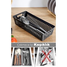 Empressco Meleni Home 1 Adet Modüler Kaşıklık - Mutfak Düzenleyici Çekmece Içi Organizer Bıçaklık Kepçelik Siyah - Fiyatı, Yorumları