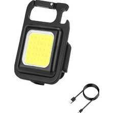 Avensyy Şarj Edilebilir Metal Kasa Led, Anahtarlık El Feneri, Mıknatıslı