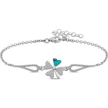 Inure Jewelry Gümüş Nazarlı Yonca Bileklik