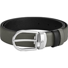 Montblanc At Nalı Tokalı Orta Boy 30 mm Çift Taraflı Deri Kemer 220019