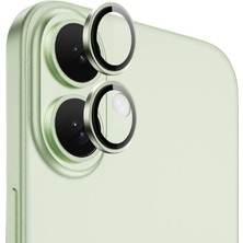 Piili iPhone 16/16 Plus Safir Lens Koruyucu - Yeşil