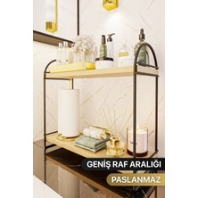 Empressco Bino Mutfak Rafı Masaüstü Düzenleyici Organizer Mutfak Banyo Dolabı 2 Katlı Raf Oval Raf Kitaplık Siyah - Fiyatı, Yorumları