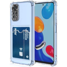 Teknomoda Redmi Note 12 Pro 4g Kılıf Kartlıklı Anti Şok Korumalı Şeffaf Silikon Şeffaf Açık