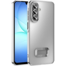 Teknomoda Samsung Galaxy A17 Kılıf Logo Yeri Açık Kamera Lens Korumalı Renkli Silikon Gümüş