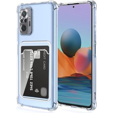 Teknomoda Redmi Note 10 Kılıf Kartlıklı Anti Şok Korumalı Şeffaf Silikon Şeffaf Açık