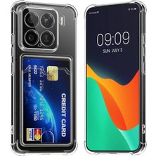 Teknomoda Mi 15 Kılıf Kartlıklı Anti Şok Korumalı Şeffaf Silikon Şeffaf Açık