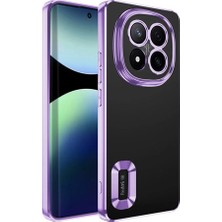 Teknomoda Redmi Note 14 Pro Plus Kılıf Logo Yeri Açık Kamera Lens Korumalı Renkli Silikon Lila