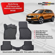 Skoda Karoq Paspas Araca Özel 2018 Sonrası BOSSE 3D Havuzlu Oto Paspas